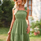Square Neck Tie Shoulder Mini Dress