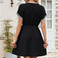 Tassel V-Neck Short Sleeve Dress