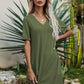 V-Neck Short Sleeve Mini Dress