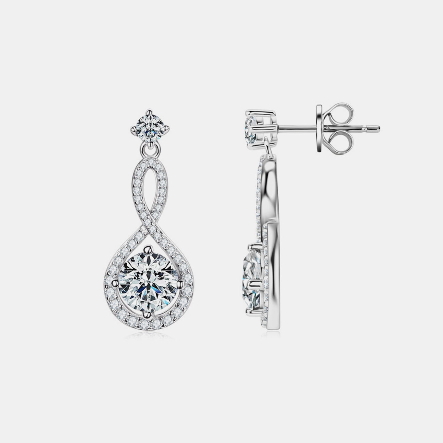 1 Carat Moissanite 925 Sterling Silver Earrings 💜