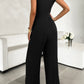 Round Neck Sleeveless Wide Leg Jumpsuit