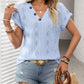 Openwork V-Neck Short Sleeve T-Shirt