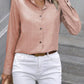 Button Up Collared Neck Long Sleeve Shirt