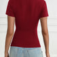 Devine Decorative Button Short Sleeve T-Shirt