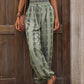 Tied Printed High Waist Pants
