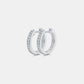 Moissanite 925 Sterling Silver Huggie Earrings