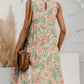 Tiered Printed Round Neck Sleeveless Dress