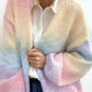 Gradient Open Front Drop Shoulder Cardigan