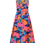 Ruched Printed Halter Neck Dress
