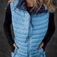 Pocketed Zip Up Vest Coat