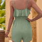 Ruffled Surplice Spaghetti Strap Romper