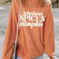 Letter Graphic Round Neck Long Sleeve Oversize Sweatshirt
