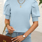 Mandy Mock Neck Puff Sleeve Sweater