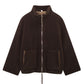 Turtleneck Zip Up Long Sleeve Plush Jacket