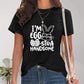 Graphic Round Neck Short Sleeve T-Shirt