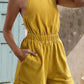 Halter Neck Tie Back Romper