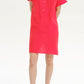Slit Notched Short Sleeve Mini Dress