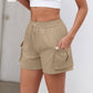 Drawstring Elastic Waist Shorts with Pockets
