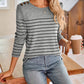 Striped Round Neck Long Sleeve T-Shirt