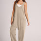 Wide Strap Jumpsuit with Pockets