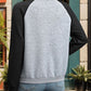 Contrast Textured Long Sleeve Sweatshirt