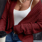 Solid Color Open Front Cardigan