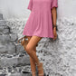 Round Neck Short Sleeve Blouse