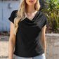 Cowl Neck Short Sleeve T-Shirt