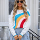 Angel Wings Rainbow Round Neck Long Sleeve Sweater