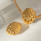 18K Gold-Plated Stainless Steel Shell Stud Earrings