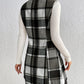 Honey Plaid Button Up Vest Coat