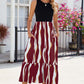 FULL SIZE Striped Round Neck Sleeveless Midi Dress
