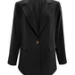 Lapel Collar Long Sleeve Blazer