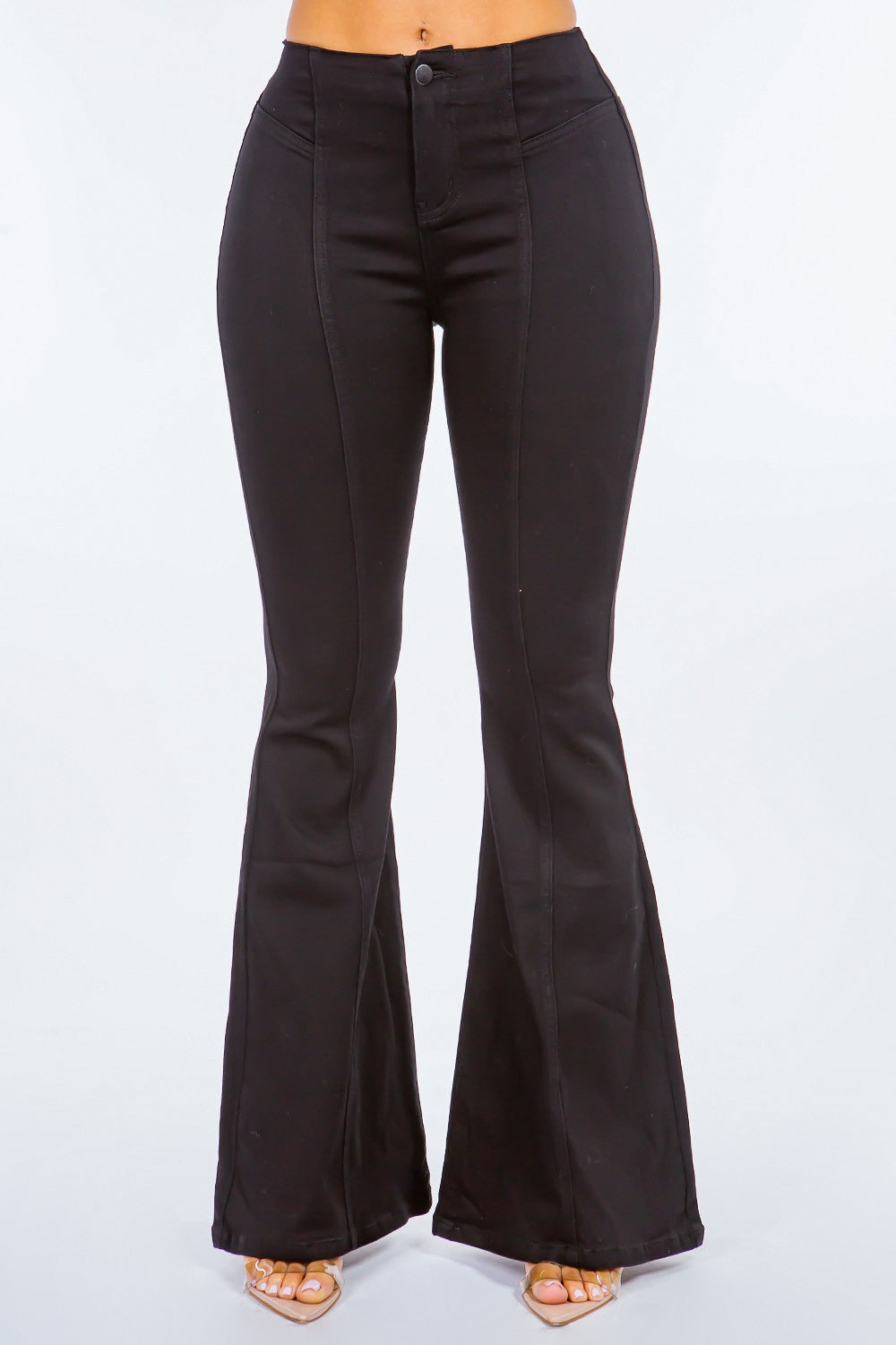 American Bazi High Waist Pull On Flare Jeans *
