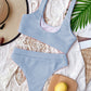 Scoop Neck Wide Strap Two-Piece Swim Set