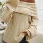 Devine Off-Shoulder Extra-Long Sleeve Sweater