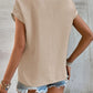 Cutout Round Neck Short Sleeve Top