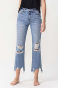 Lovervet High Rise Distressed Straight Jeans *