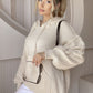 Drawstring Fringe Hem Long Sleeve Hooded Sweater