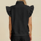 Double Take Full Size Texture Flounce Sleeve Top and Shorts Set