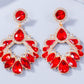 Alloy Rhinestone Dangle Earrings