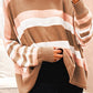 Striped Round Neck Long Sleeve Sweater