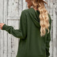 Lace-Up Dropped Shoulder Hoodie