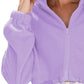 Drawstring Zip Up Dropped Shoulder Outerwear Jacket