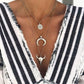 Alloy Three-Layered Bull Head Pendant Necklace