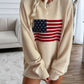 Devine US Flag Round Neck Long Sleeve Knit Top