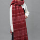 Fringe Plaid Thermal Scarf