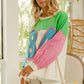 BiBi Color Block Patched Long Sleeve Top - Brand BiBi