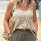Cutout Scoop Neck Sleeveless Knit Cover Up