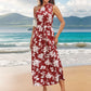 Printed Single Shoulder Sleeveless Dress
